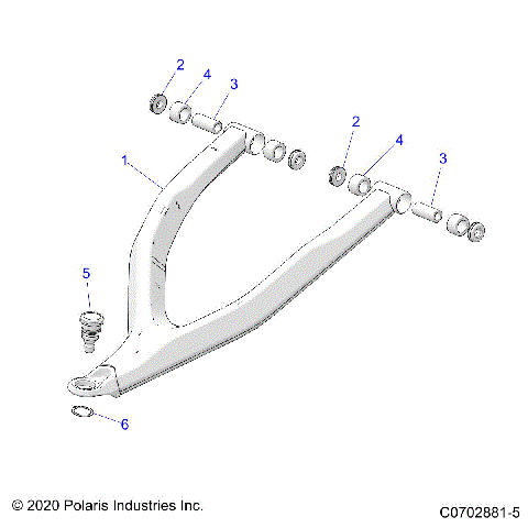 SUSPENSION, FRONT CONTROL ARM UPPER - Z23RMU2KAN/BN (C0702881-5)