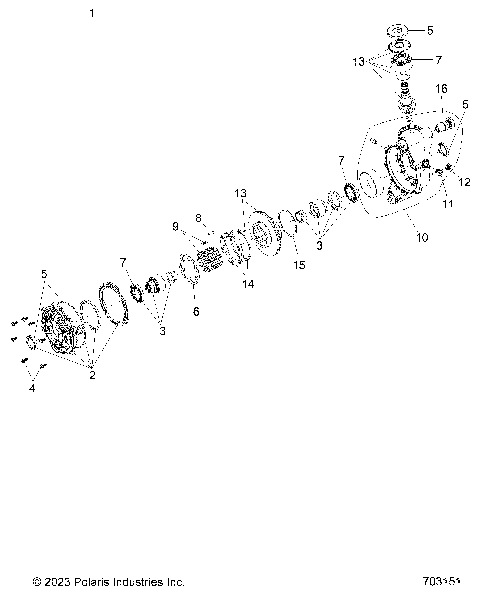 DRIVE TRAIN, FRONT GEARCASE - R25RSE99NP (703151)