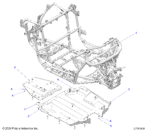 CHASSIS, MAIN FRAME AND SKID PLATES - Z26SPE92A4/B4/A6/B6 (C750506)