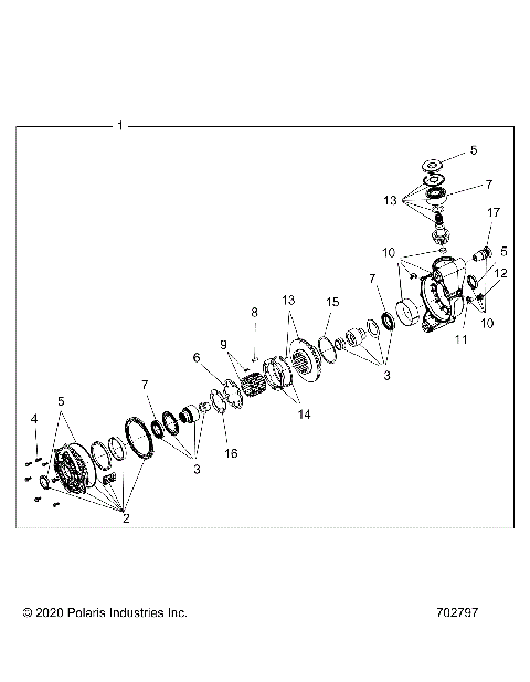 DRIVE TRAIN, FRONT GEARCASE - R21RRE99FP/F9 (702797)