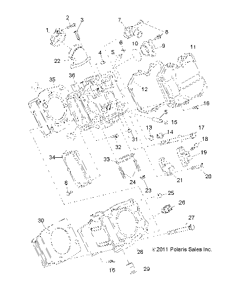 ENGINE, CYLINDER - A14MH46AA/AH/MS46AA (49ATVCYLINDER12SP400)