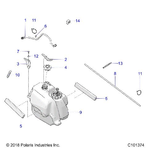 BODY, FUEL TANK ASM. - A20SWE57A1/3A1 (C101374)