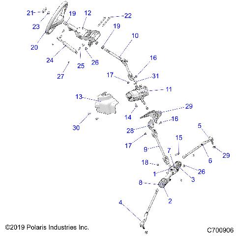 STEERING, STEERING ASM. - G20GAP99AM/BM (C700906)