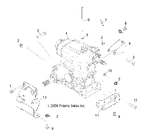 DRIVE TRAIN, MAIN GEARCASE MOUNTING - R10HR76AG/AR (49RGRGEARCASEMTG106X6)