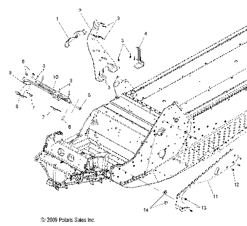 CHASSIS, FRONT, BRACKETS and PLATES - S10PU6KSL/KEL (49SNOWCHASSIS10600WIDE)