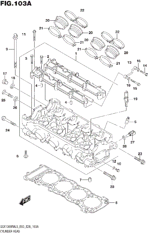 CYLINDER HEAD (GSX1300RAL5 E03)