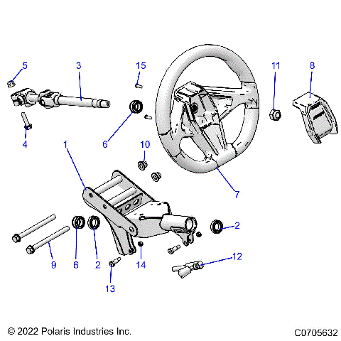 STEERING, UPPER, STANDARD - Z23R4E92A/92B (C0702883-1)
