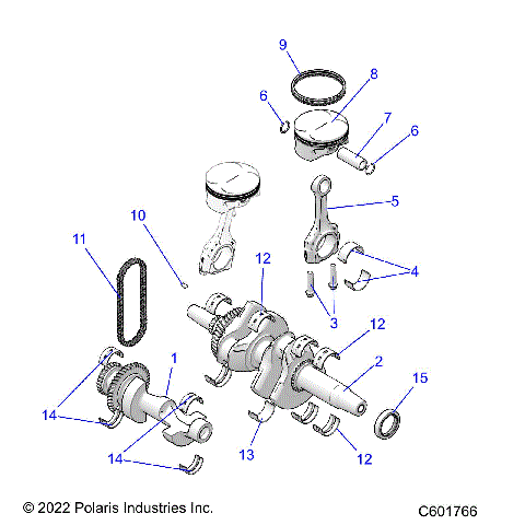 ENGINE, BALANCE SHAFT, CRANKSHAFT/PISTON - S24TKP9FS (C601766)