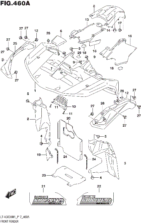 FRONT FENDER (LT-A500XM1 P17)