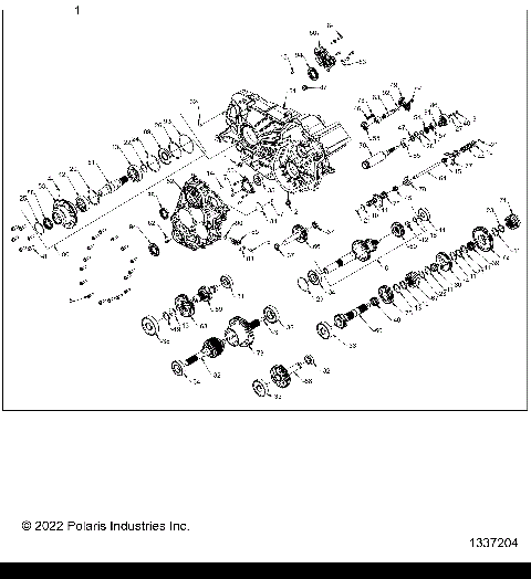 DRIVE TRAIN, GEARCASE, MAIN, INTERNALS - Z25R4P2KAE/BE (1337204)