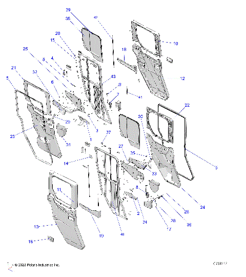 BODY, DOOR, REAR, CRANK - R22RSX99A9 (C731217)