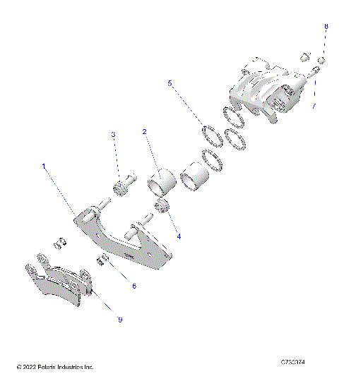BRAKES, FRONT CALIPER - R23E3SC3BD (C730374)