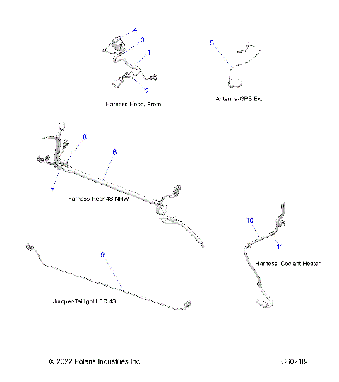 ELECTRICAL, WIRE HARNESSES, HOOD/JUMPERS, GPS - S24TLT9FEL (C602188)