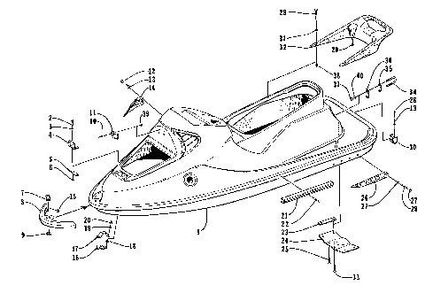 HULL AND RELATED PARTS ASSEMBLY [73001]