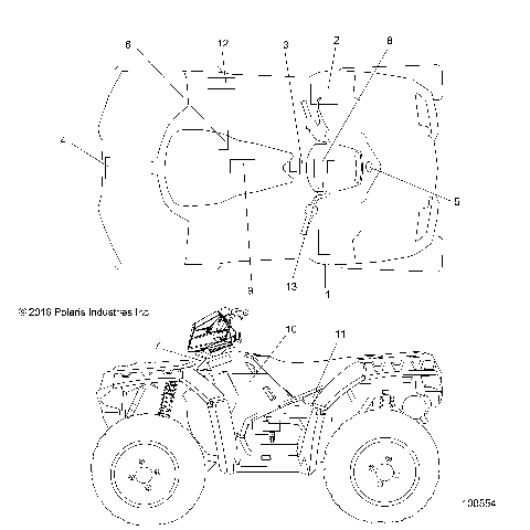 BODY, DECALS - A16SXS95FK (100554)