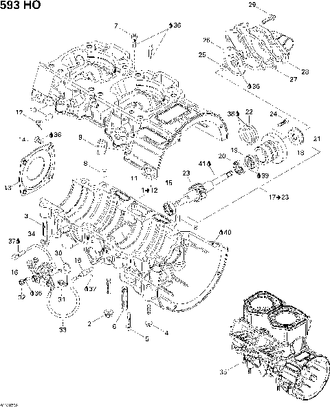 01- Crankcase, Water Pump And Oil Pump
