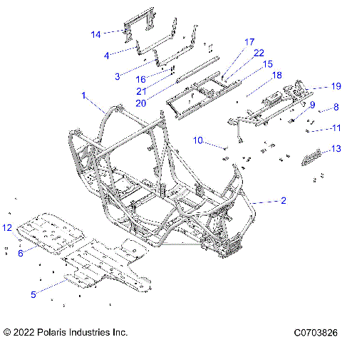 CHASSIS, MAIN FRAME AND SKID PLATES - Z23NAE99PR (C0703826)