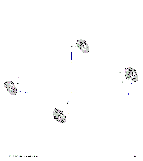 BRAKES, CALIPER MOUNTING AND ROTORS - Z23RMU2KAN/BN (C703263)