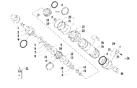 REAR SUSPENSION FRONT ARM SHOCK ABSORBER [95491]