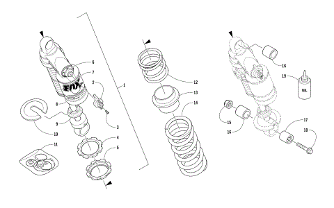 REAR SUSPENSION FRONT ARM SHOCK ABSORBER