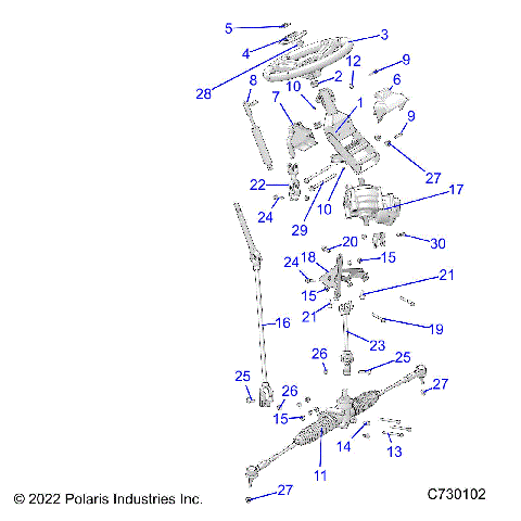 STEERING, STEERING ASM. - R22MAA57F1/SF1/F9/C1/E1/C9/E9/CK/EK (C730102)