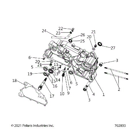 ENGINE, CRANKCASE COMP, LEFT - Z25HCA18A4/A7/B4/B7 (702833)