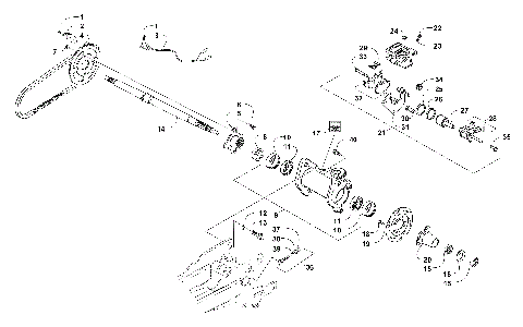 REAR AXLE AND BRAKE ASSEMBLY [300490]