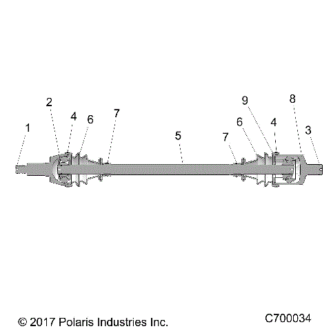 DRIVE TRAIN, HALF SHAFT, FRONT - Z21CHA57A2/K2/E57AK (C700034)