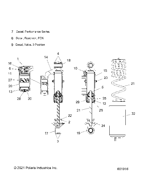 SUSPENSION, SHOCK, FRONT TRACK - S24TKP6RS  (601916)