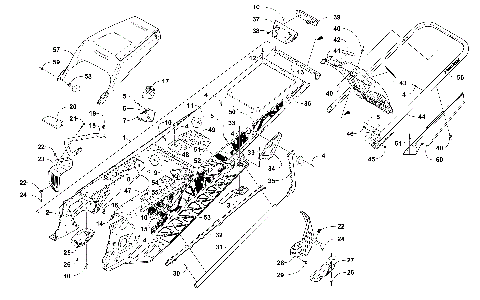 TUNNEL, REAR BUMPER, AND SNOWFLAP ASSEMBLY [104414]