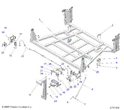 BODY, BOX, MOUNTING - R24X6E1RAH/BH (C731009)