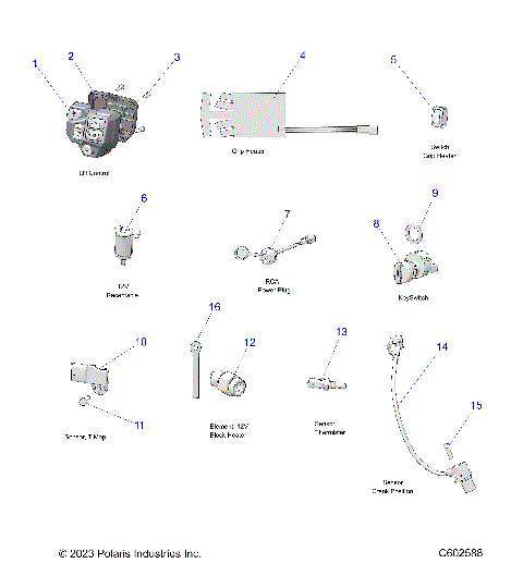ELECTRICAL, SWITCHES, SENSORS and COMPONENTS 1 - S24FJE9FS/9FE (C602588)