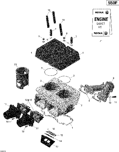 01- Cylinder, Exhaust Manifold And Reed Valve