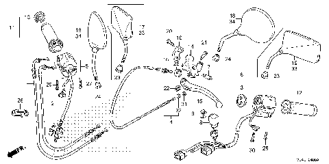 HANDLE LEVER@SWITCH@CABLE