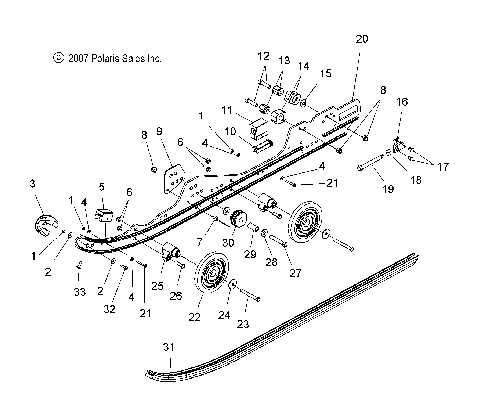 SUSPENSION, RAIL MOUNTING - S08ND5BS (49SNOWSUSPRAIL08340)