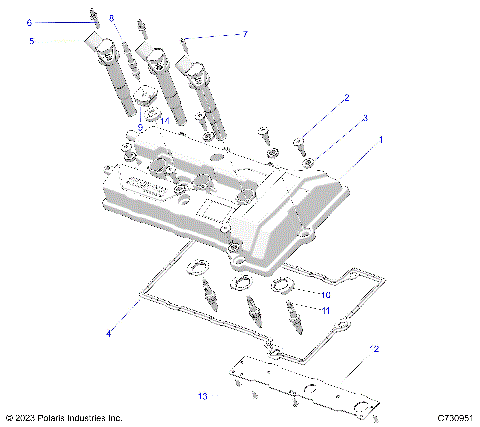 ENGINE, VALVE COVER & SPARK PLUGS - R25X6W1RB9/BD/BM (C730951)