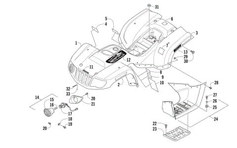 BODY PANEL AND HEADLIGHT ASSEMBLY
