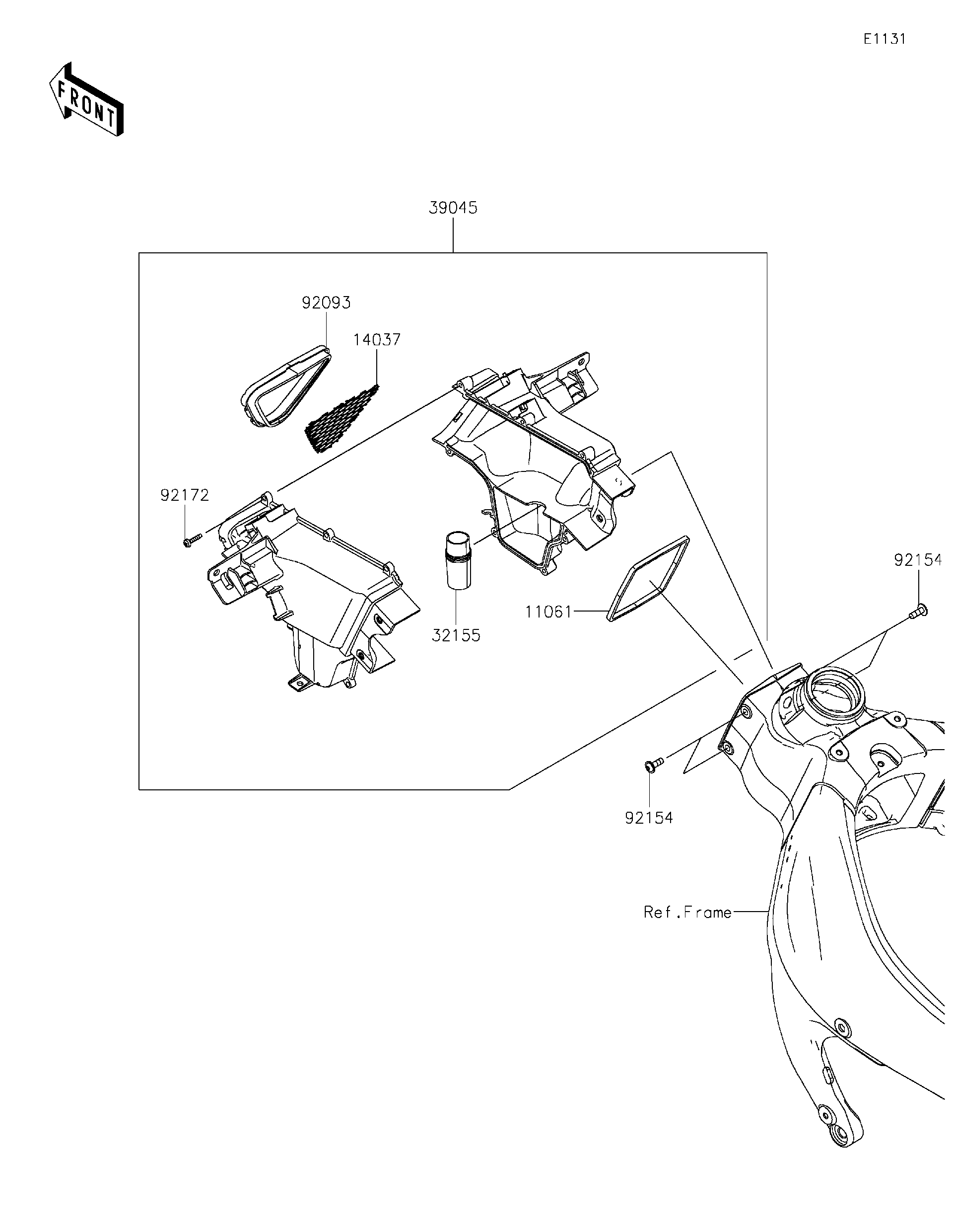 rページ Kawasaki Motorcycle 2004 OEM Parts Diagram for Fuel