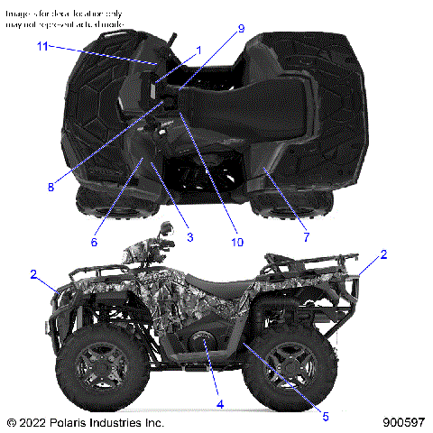 BODY, DECALS, STANDARD- A24SES57C9/F9/E9 (900597)