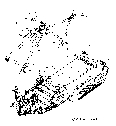 CHASSIS, CHASSIS ASM. and OVER STRUCTURE - S12BS8/BC8 ALL OPTIONS (49SNOWCHASSISFRT212800SB)