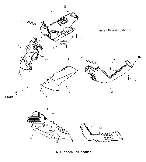 BODY, FENDER ASM., LH/RH - S09PU7ES/EE (49SNOWFENDERS09WIDE)