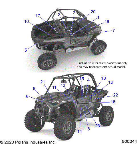 BODY, DECALS - Z21NAR99AN/BN (900244)