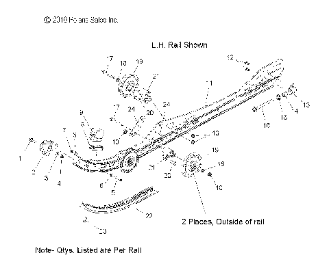 SUSPENSION, RAIL ASM. - S11BF6NS/BD6NS ALL OPTIONS (49SNOWSUSPRAIL11RUSH)