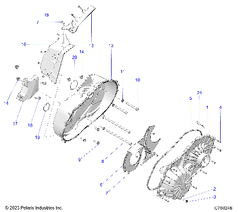 DRIVE TRAIN, CLUTCH COVER, INNER/OUTER - Z25S4D92AA/AL/BA/BF/AF/BL (C750246)