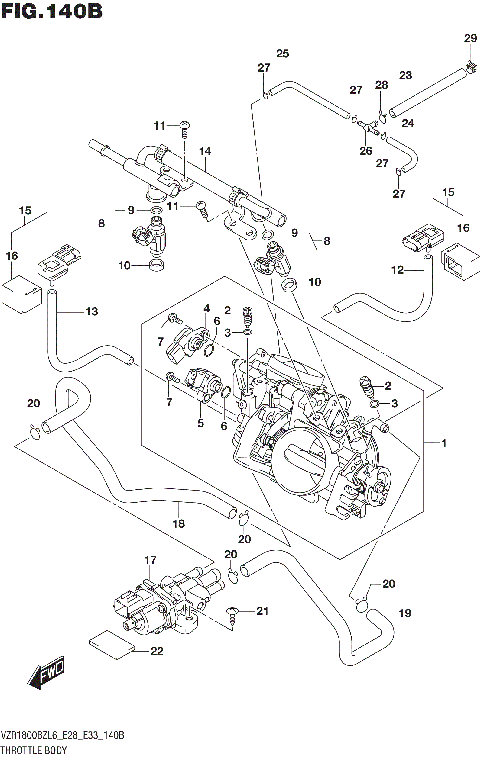 THROTTLE BODY (VZR1800BZL6 E33)