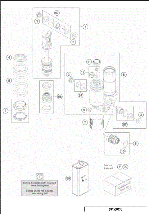 SHOCK ABSORBER DISASSEMBLED