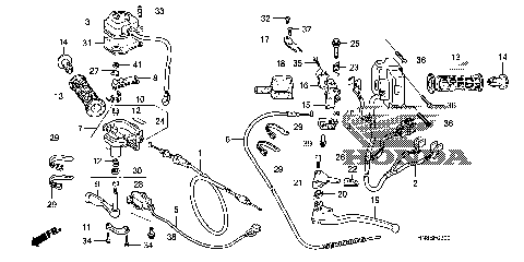 HANDLE LEVER@SWITCH@CABLE