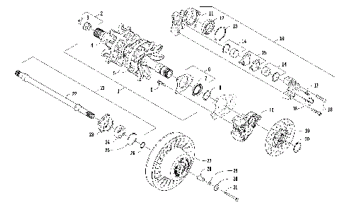 DRIVE TRAIN SHAFTS AND BRAKE ASSEMBLIES [104875]