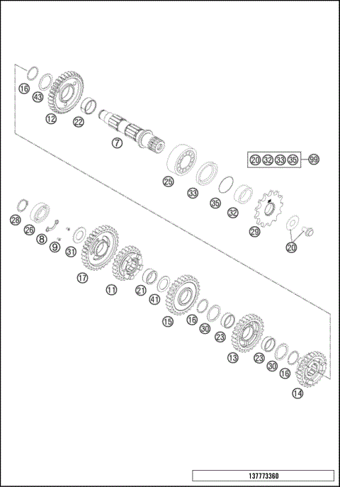 TRANSMISSION II - COUNTERSHAFT