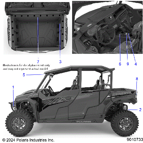 BODY, DECALS, WARNING - G25G4E99 (901073)